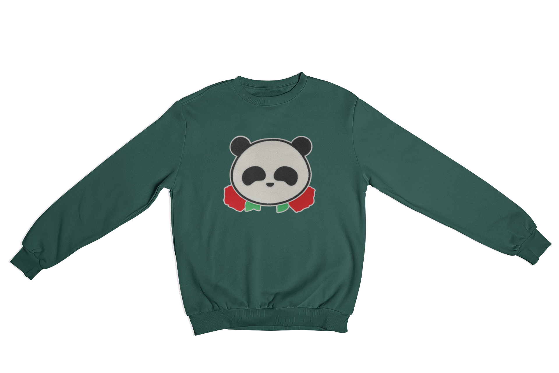 Panda Bear Rose Hoodie Sweatshirt